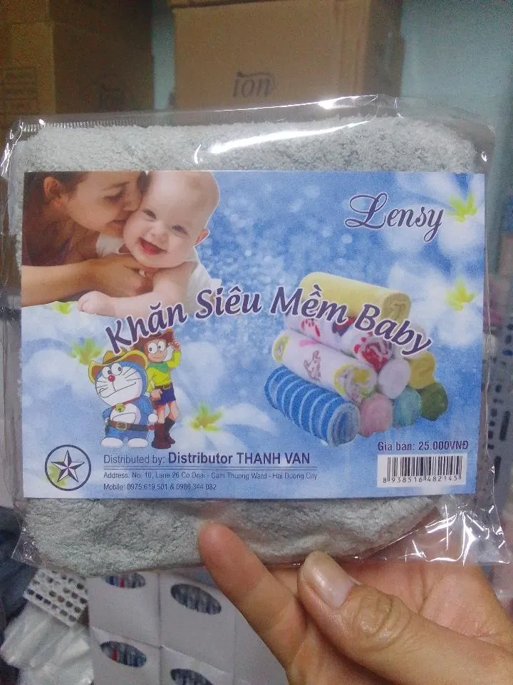 khăn mặt trẻ em lensy (siêu mềm)